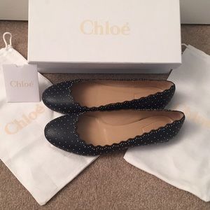 Cholé Black Studded Lauren Ballet Flats
